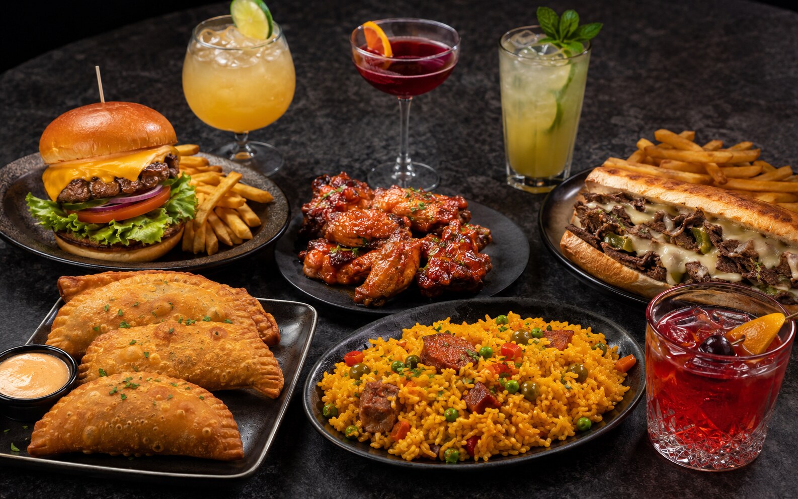 Acruz wings, sandwiches, and sides